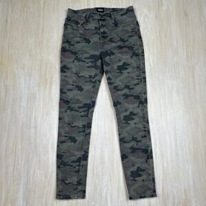 Hudson Green Camouflage Camo Print Barbara High Waist Super Skinny Jeans 30